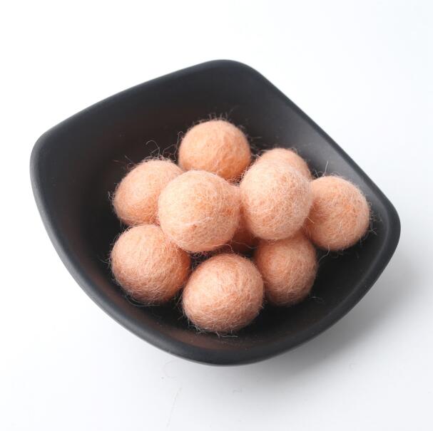 10pc/ settiä 20mm pyöreää villahuopapalloa villa pom pom helmiä 18 väriä tee-se-itse askartelu flocking pallo villapallot korut tehdä sormus helistin: Vaalean oranssi