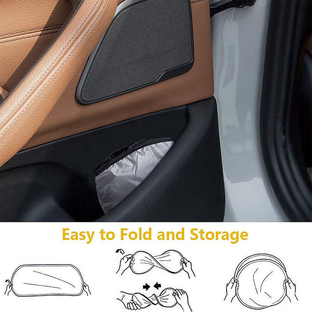 44X35 Cm Verduistering Voorruit Verwijderbare Elektrostatische Adsorptie Uv-bescherming Leuke Auto Zonnescherm Accessoires Cartoon Oprolbaar