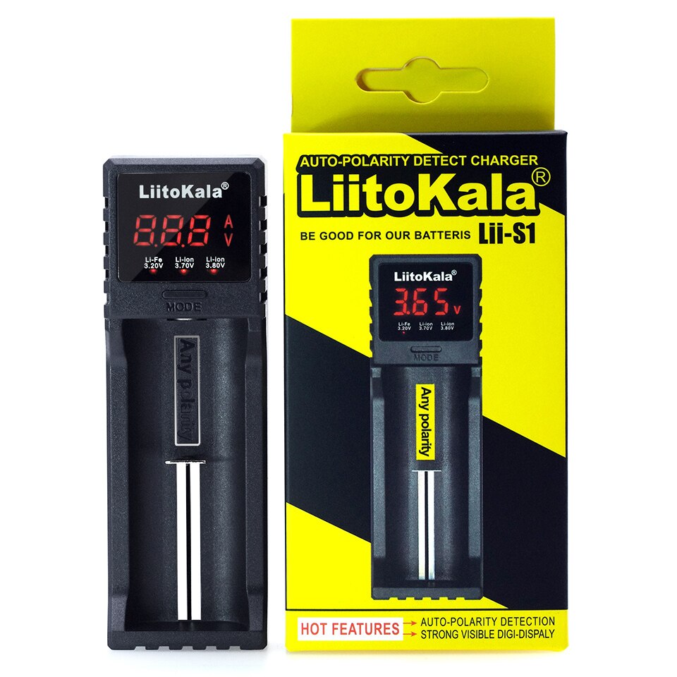 LiitoKala Lii-PD4 Lii-PL4 S1 cargador de batería para 18650, 26650, 21700, 18350 AA AAA de 3,7 V/3,2 V/1,2 V/1,5 V batería de litio de NiMH
