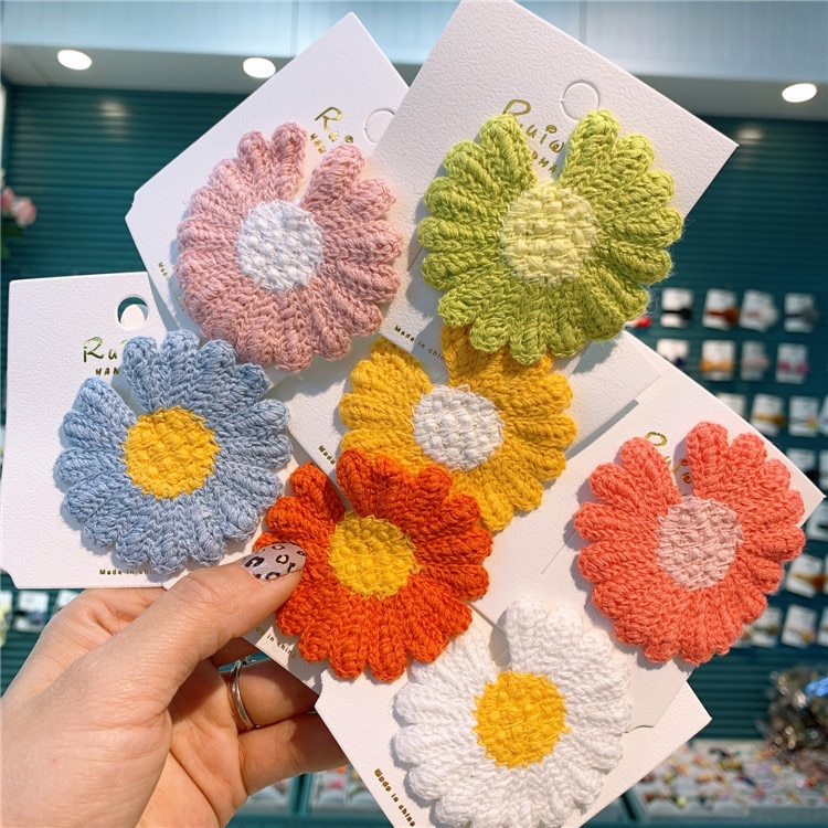 Frühjahr Neue freundlicher Blume Haarnadel Mädchen Gänseblümchen Bb Clip eins Knaller Haarnadel Koreanische Haar Trimmen Clip Baby Mädchen Haar Stifte