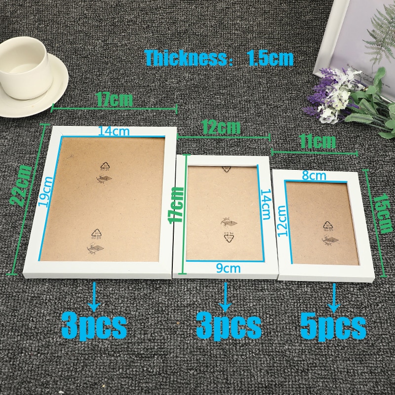 Juego de marcos de fotos para colgar en la pared decoración de pared para pasillo, dormitorio, sala de estar, arte moderno, decoración del hogar, 11 Uds.