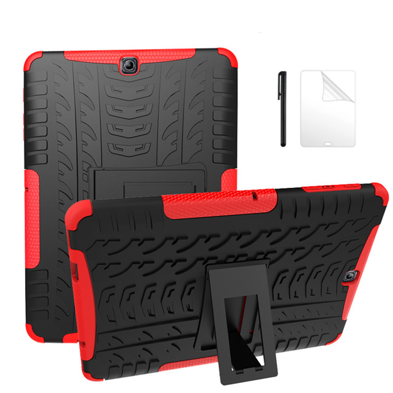 Funda rígida híbrida de TPU para tableta Samsung GALAXY Tab S2 9,7 SM T810 T815 T813 T819, carcasa resistente con película y bolígrafo