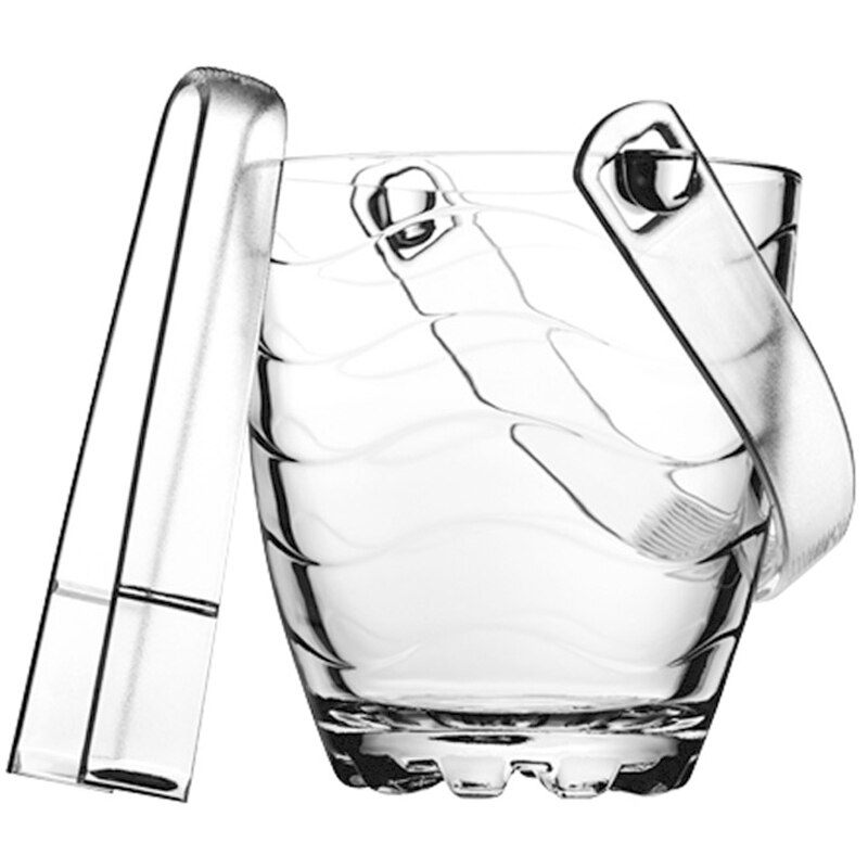 Barril de hielo de cristal Tong, enfriador de vino para Hotel, Bar, Club, pinzas para cubeta de hielo sin plomo, cristalería