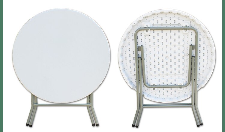 HDPE plastic round folding table for hotels restaurant home and outdoor 80D