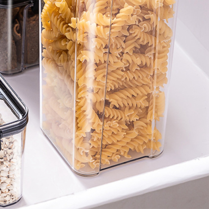 Food Storage Container Set,Airtight Plastic Kitchen Pantry Organization and Storage Clear Food Canister with Durable Lid