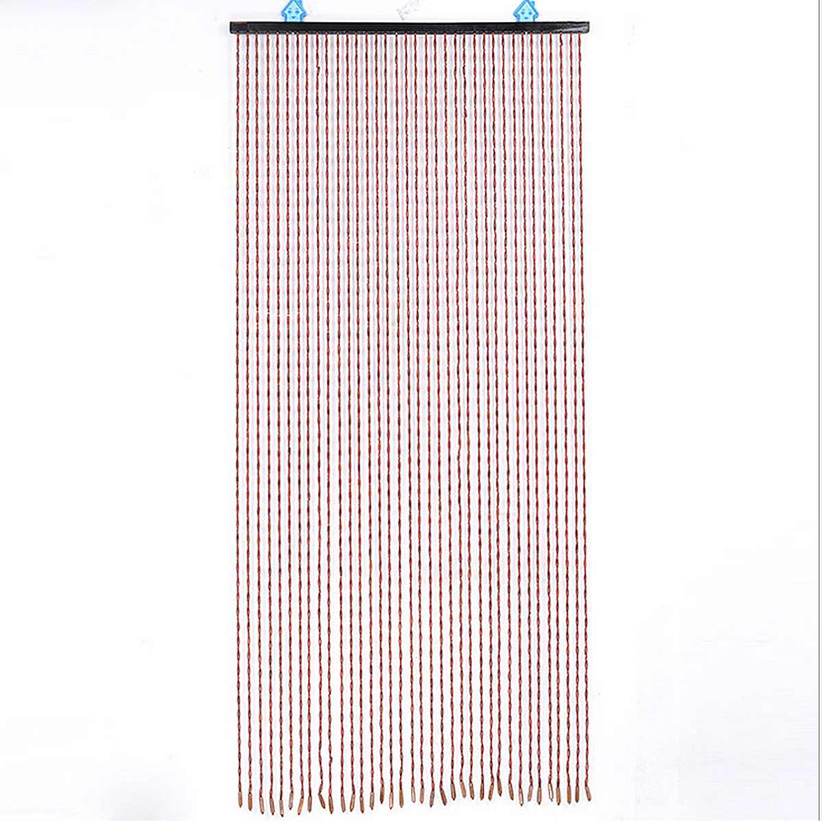 Wooden Door Curtain Blinds Handmade Fly Screen Wooden Beads Room Divider 90x175cm-38 wave / 90x195cm-36 line: 90x195cm-36