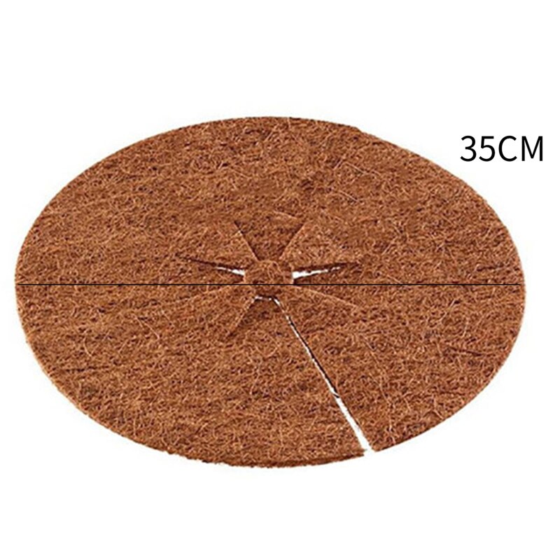 Coir Mat Plant Cover Mulch Disks Frost Protect For Gardening Coconut Mulch Cover Mulch Disc Cold Protect Winter Mulching Plant: brown 35cm