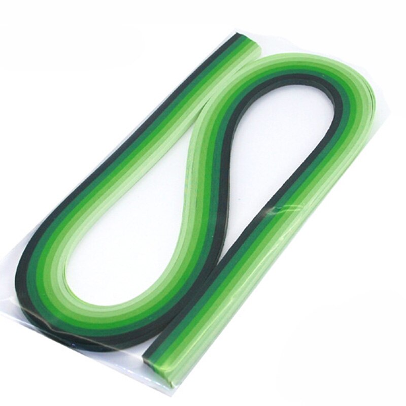 120 Strips Craft Paper Quilling Paper 5mm Origami DIY Art Tools Hand Made Scrapbooking Artwork Party Home Decor: Green series / 5mm