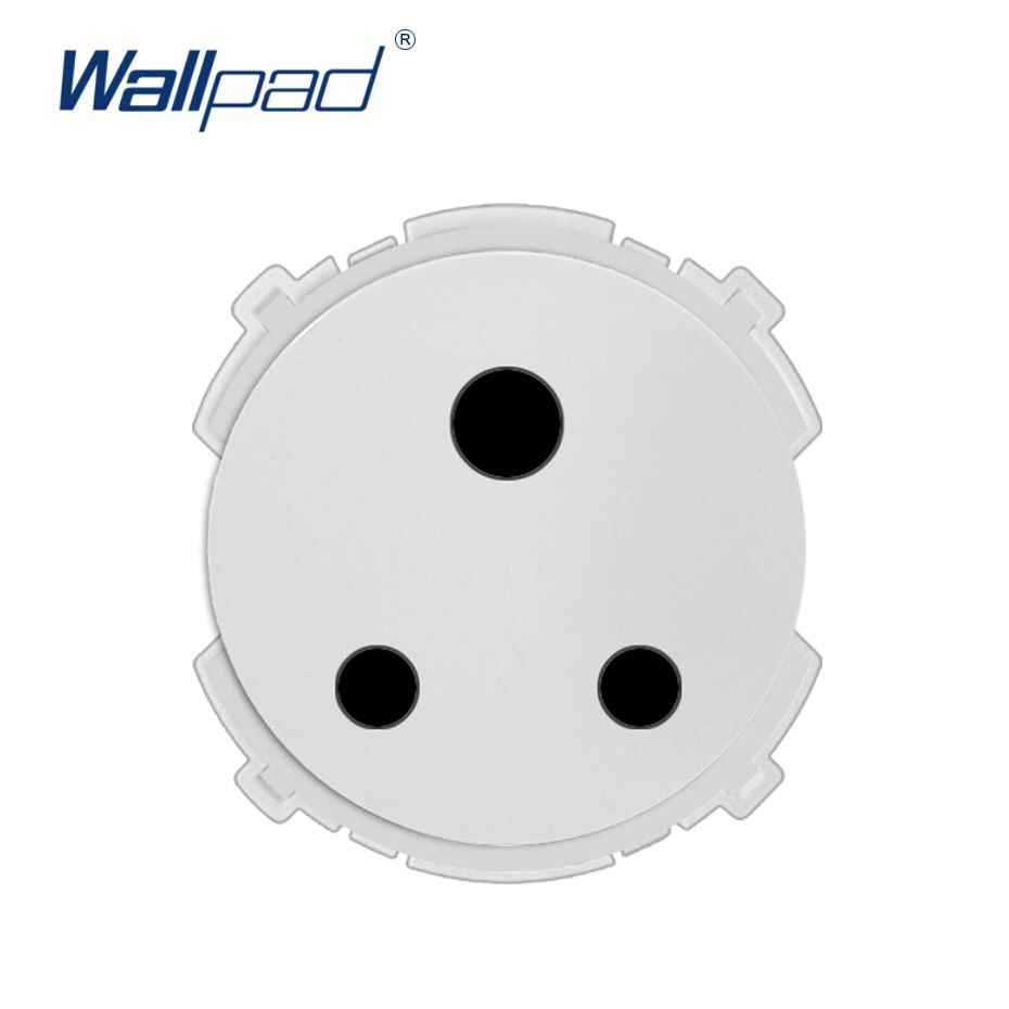 Wallpad 15A 3Pin Wall Socket Function Key Only Electric Wall Power Socket Electrical Outlets For Home Free Combination: White