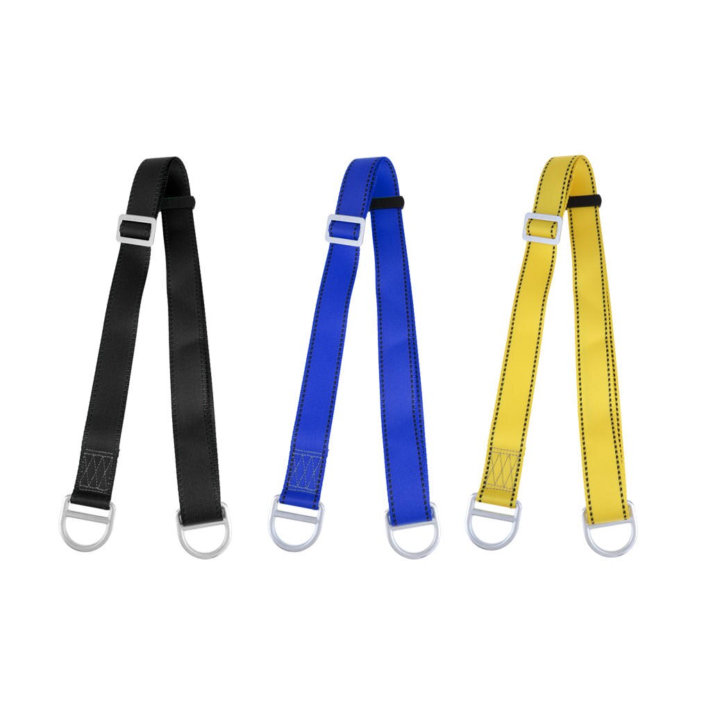 Outdoor Rock Climbing Adjustable Nylon Webbing Sling Fall Protection Safety Harness Webbing Strap with Carabiner 23KN Climbing