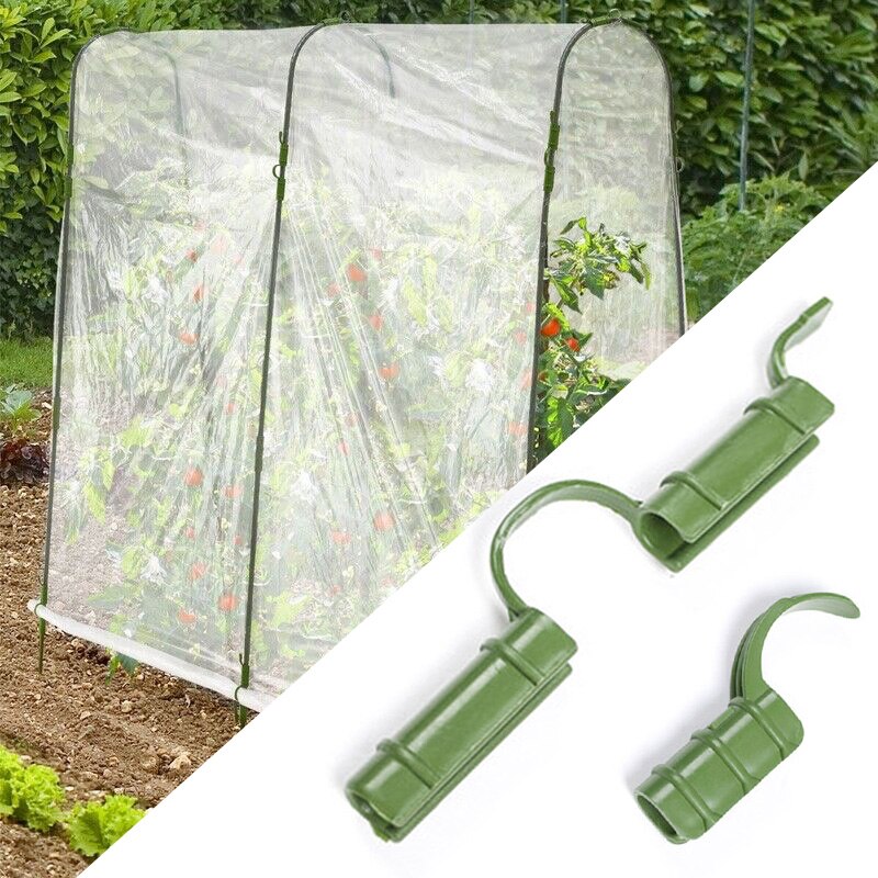 5pcs Greenhouse Frame Pipe Tube Film Clip Clamp Garden Pillar Support Garden Shade Net Accessories Plastic Film Fixed Fittings