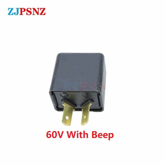 Flasher Relay Turn Signal DC12V 48V 60V 2Pins 3Pins Buzzer Beep Flasher Relay Blinker Indicator LED Flashers Turn Light Signals: 60V beep
