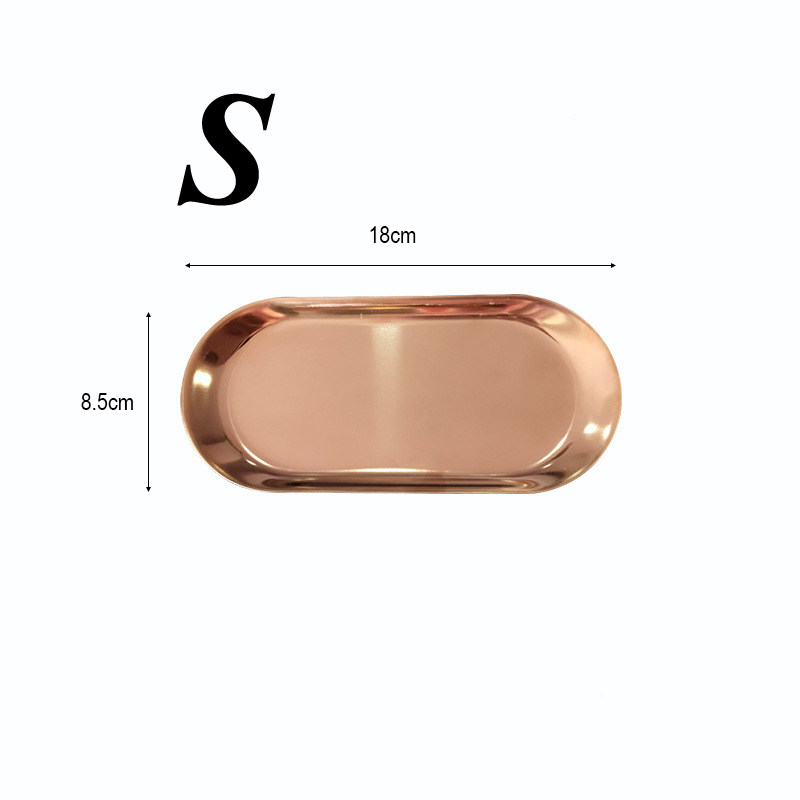 Styl skandynawski złoty talerz ze stali nierdzewnej talerzyk deserowy nakrętka ciasto owocowe taca przekąska wózek kuchenny Zachodni stek wózek kuchenny: rosegold-S