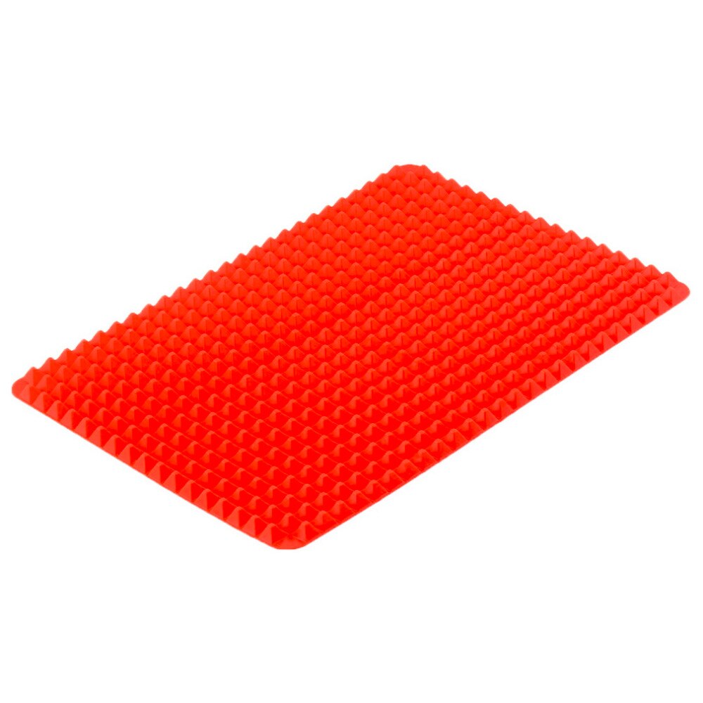 Nonstick Silicone Baking Tray Sheet Thin Pan Baking Pads Mould Easy Method for Oven Red Pyramid Bakeware Kitchen Tools 39*27cm