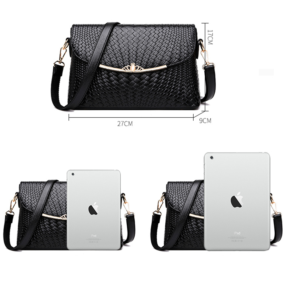 Waterdichte Geweven Patroon Stof Tas Crossbody Tassen Voor Vrouwen Sac a main 3-in-1 Lederen Luxe handtassen Vrouwen Tassen