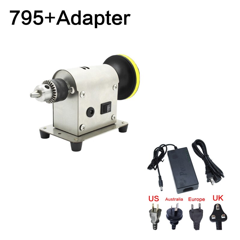 Multifunctionele Jade Carving Machine Kleine Snijmachine Tafelcirkelzaag Houtbewerking Polijsten Tool Slijper Met Adapter: 795 adapter