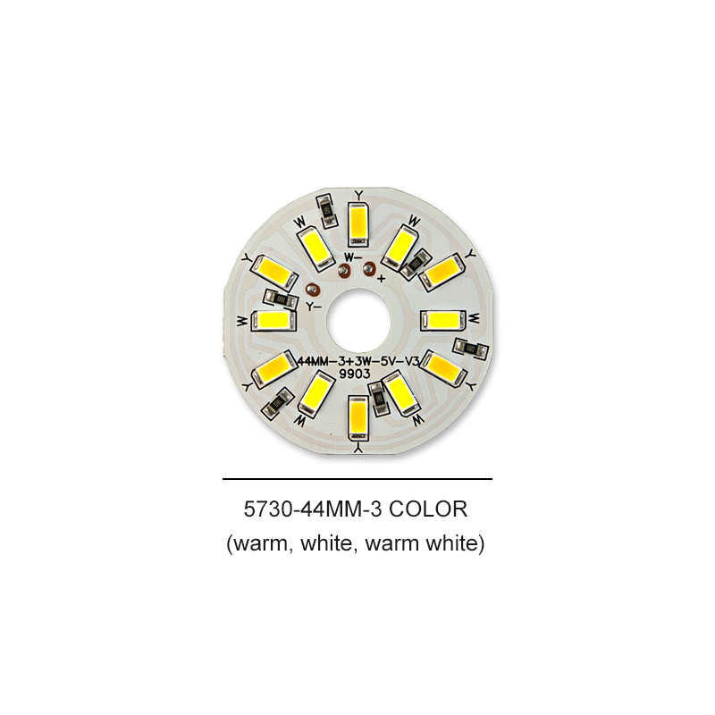 3/5/10PCS Round LED Light Board DC 5V 3W Low Voltage 5730 2835 SMD LEDs 3000K Warm or White 6000K Dimmable Bulb Lamp Panel: PURPLE / 2G11