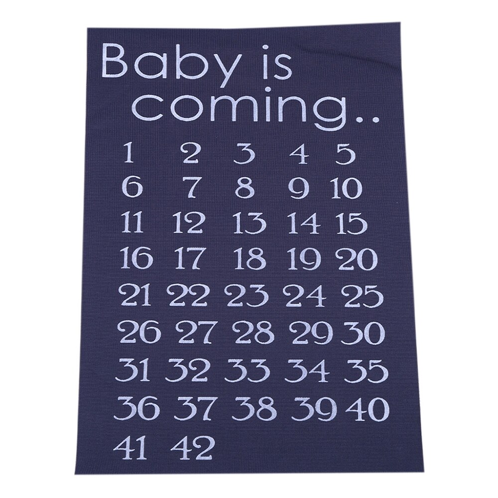 Baby kommer barsel kvinder kalender nedtælling gravid afmærke baby meddelelse baby fødsel nedtælling klud tilbehør: Blå