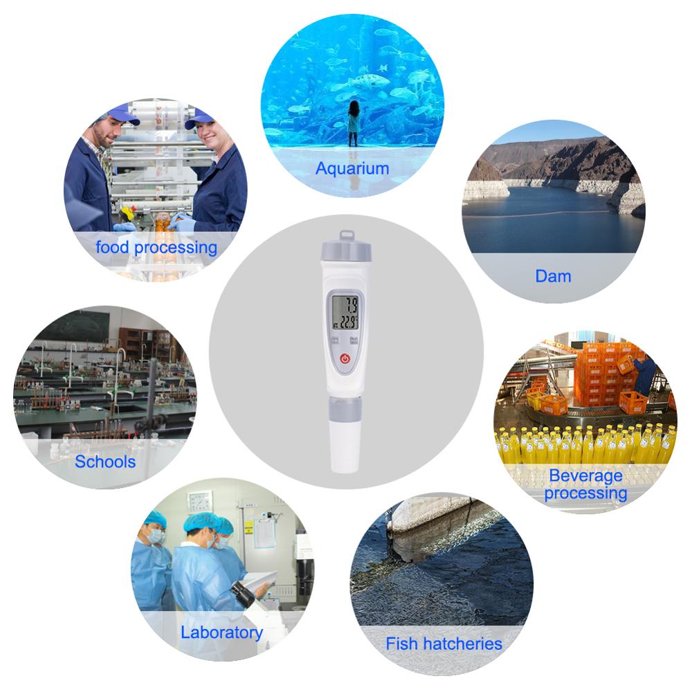 Medidor de ph ph-20/ph-220/ph-20w/ph-220w ph probador portátil 0-14 pH pluma tipo de instrumento de precisión con tampón de ph de
