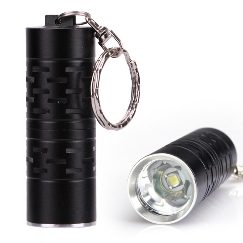 Tragbare Mini Keychain Pocket Torch Taschenlampe Laterne Taschenlampe Wasserdichte 2000 lumen LED Linternas 3 Modi Camping Licht: Black