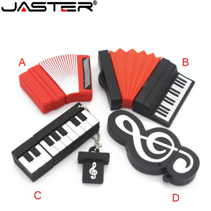 JASTER Mini cute accordion pendrive 4GB 8GB 16GB 32GB 64GB usb flash drive cool piano memory Stick music U disk