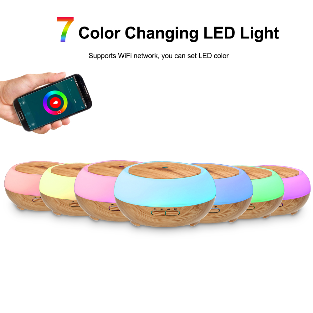 KBAYBO 400ML Smart Wifi Wireless Air Humidifier Aroma Essential Oil Diffuser with APP Remote and Voice Control for Home Yoga