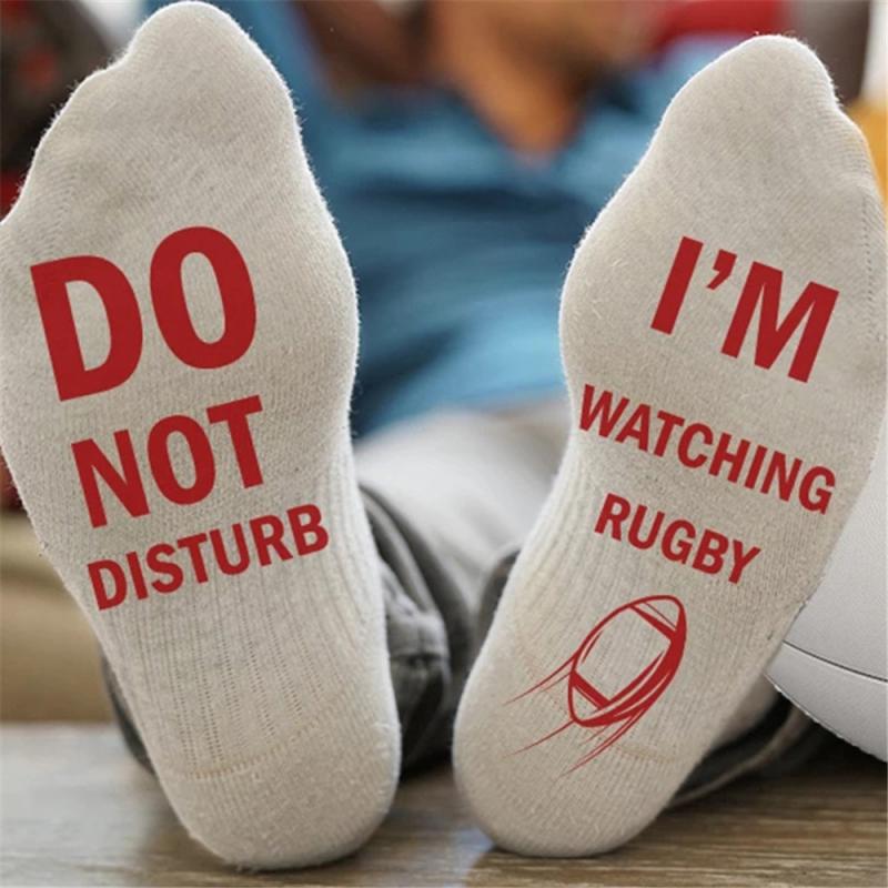 "forstyrr ikke jeg ser rugby" lounge træner sokker unisex varmere sports sokker rugby sokker sokker sokker neutrale sokker
