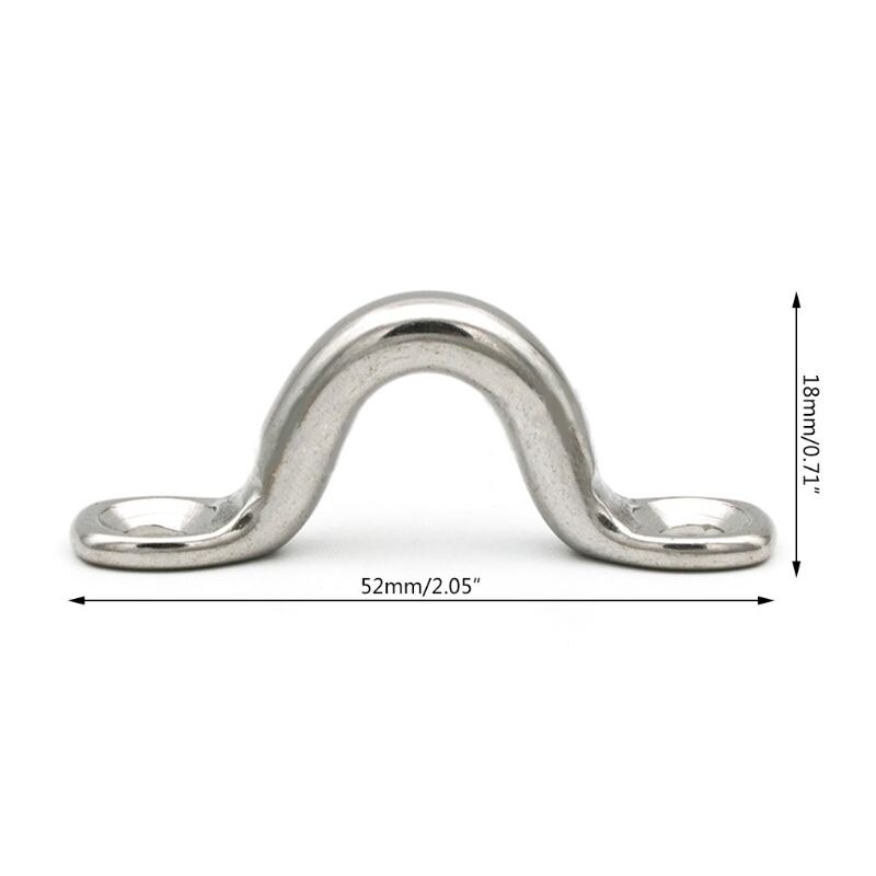 10 st  m5 304 rostfritt stål pad öga rem för båt dörrhandtag pull dörrbeslag knopp handtag
