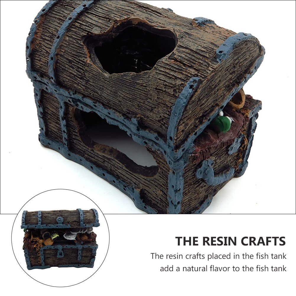 Aquarium Landscape Aquarium Decoration Fish Tank Treasure Chest Decor
