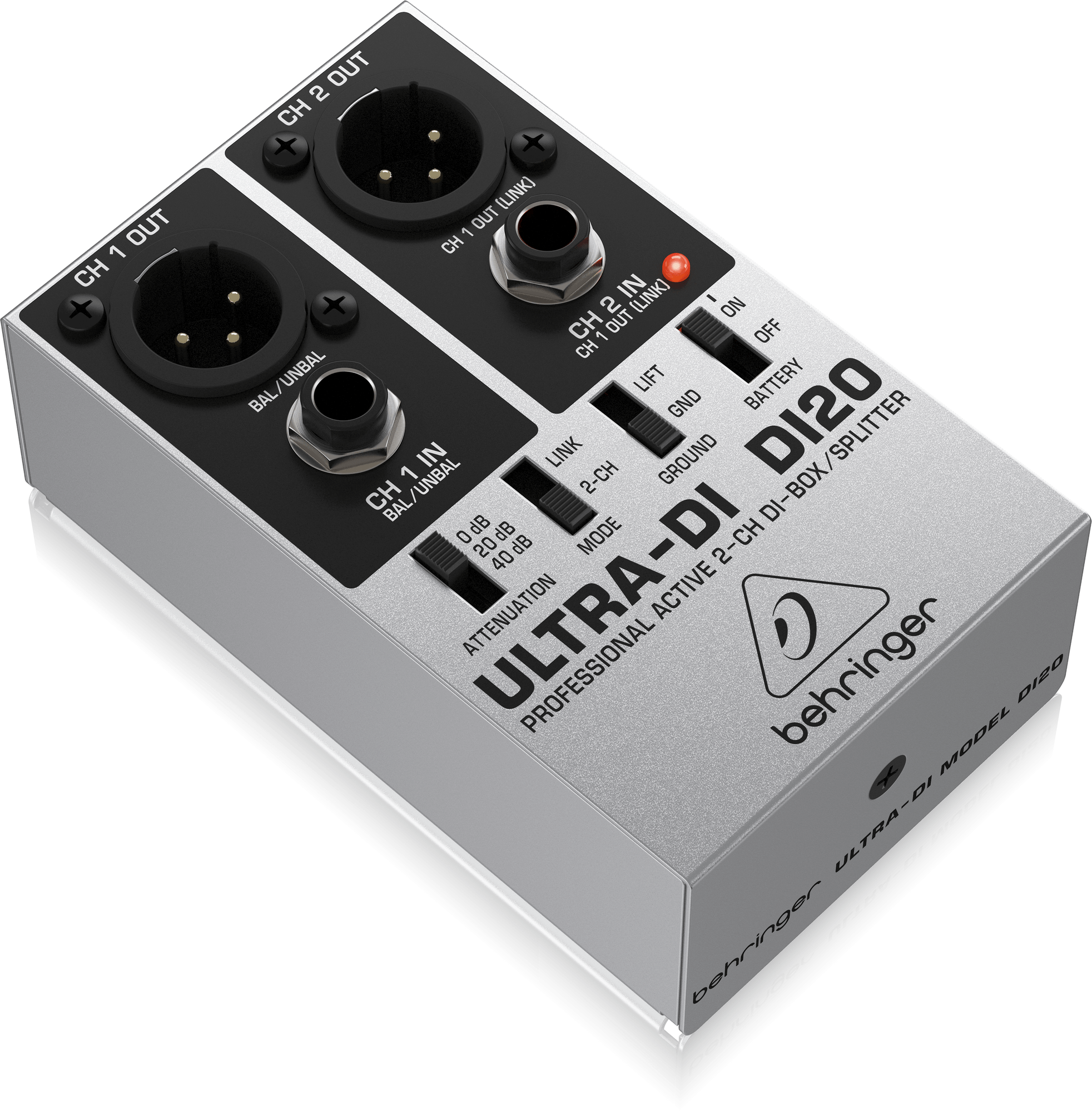 Behringer-caja de inyección directa multiusos ultra-di DI20, divisor de modo dividido adicional para aplicaciones de escenario y estudio
