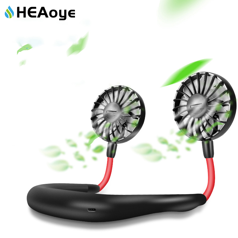 Mini Fan 2000Mah Oplaadbare Usb Fan Draagbare Handheld Fan 3-Speed Mini Usb Handy Kleine Desktop Cooling Neck fan Koeler