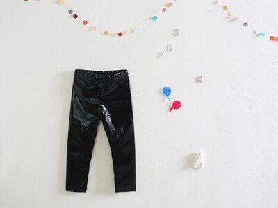 Baby Broek Voor Meisjes Kids Leggings Kinderen Potlood Broek Broek Faux Pu Lederen Legging Slanke Broek: Black / 110cm