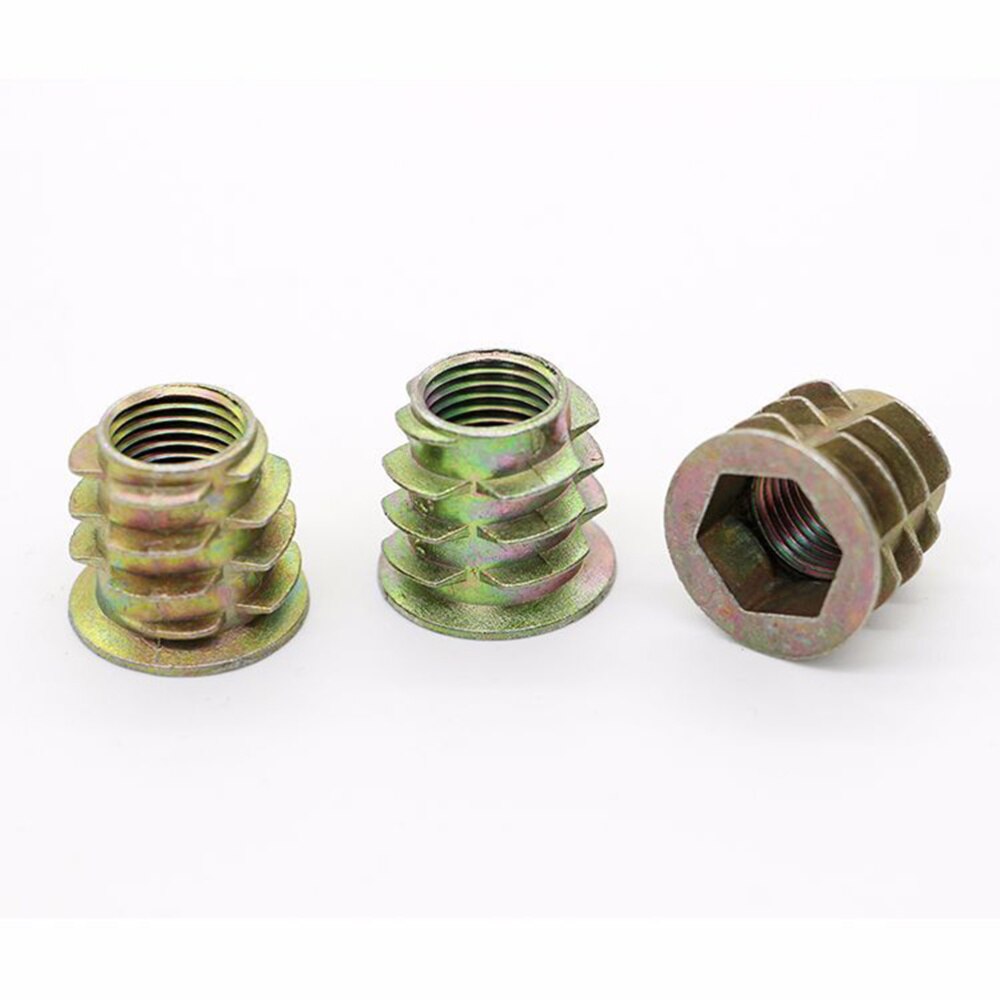 Tornillo de accionamiento hexagonal de inserción roscada, tornillo de aleación de Zinc, tornillo de sujeción para muebles, tablero de fibra de madera contrachapada, 40 Uds.