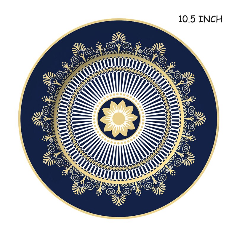 Assiette à Steak élégante en porcelaine, en os bleu, en céramique, plat à dîner, tasse à café, soucoupe, vaisselle familiale, décoration de la maison: 10. 5 Inch Plate