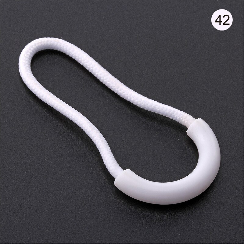 100Pcs Zipper Pull Cord Rope Pullers Zip Puller Replacement Ends Lock Zips Bags Clip Buckle Travel Accessories: white