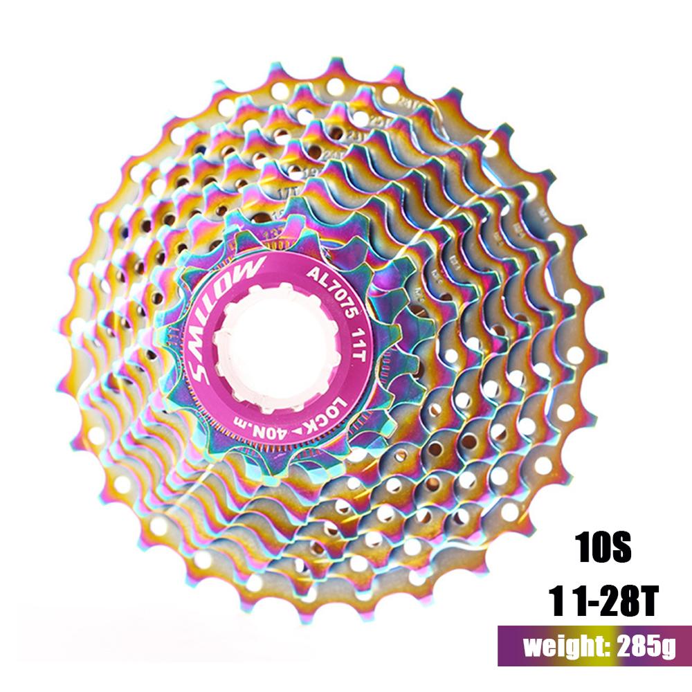 9/10 Speed Bike Freewheel Rainbow Ultralight Freewheel 11-28T Road Bike Cassette Flywheel Bicycles Kit Bike Accessories: 10S