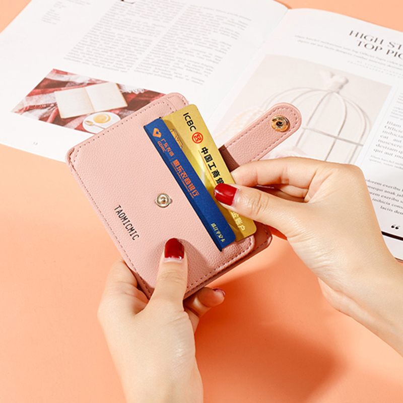 Soft Leather ID Card Holders Women Business Credit Card Holder Wallet Small Female Wallets Mini Coin Purse Pocket Yellow