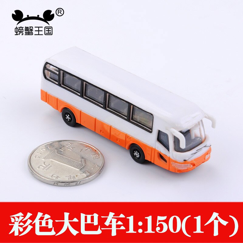 DIY Building Model Material Sandbox Scene Model Ornaments Car Color Small Car Traffic Car Bus: Color Bus 1 150  Random Color  1