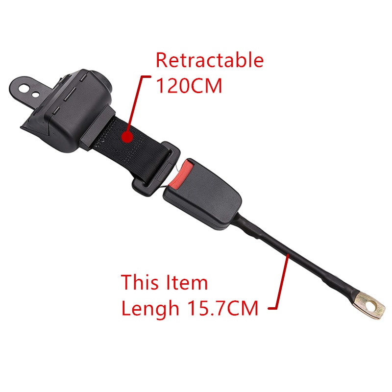 JayCreer 1Set Universal Retractable Golf Cart Seat Belt Kit For EZGO, Yamaha, Club Car, Go Kart, UTV, Buggies And Bus