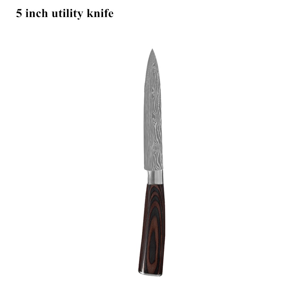 Keukenmessen Set Koksmes High Carbon Rvs Santoku Mes Sharp Hakmes Vleesmes Beste Keuze Voor Keuken: P 5 utility knife