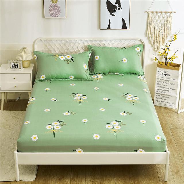 avocado bed sheets 1pc Bedsheet Green Avocado Printed Fitted Sheet Mattress Cover With Elastic Band Bed Sheets (No Pillowcase): chuju / 180cmx200cm