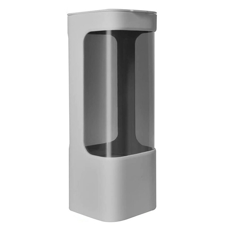 Distributeur de gobelets jetables à pression, porte-gobelet pour refroidisseur d'eau, distributeur de gobelets jetables à montage mural avec pâte pour le bureau à domicile: gray