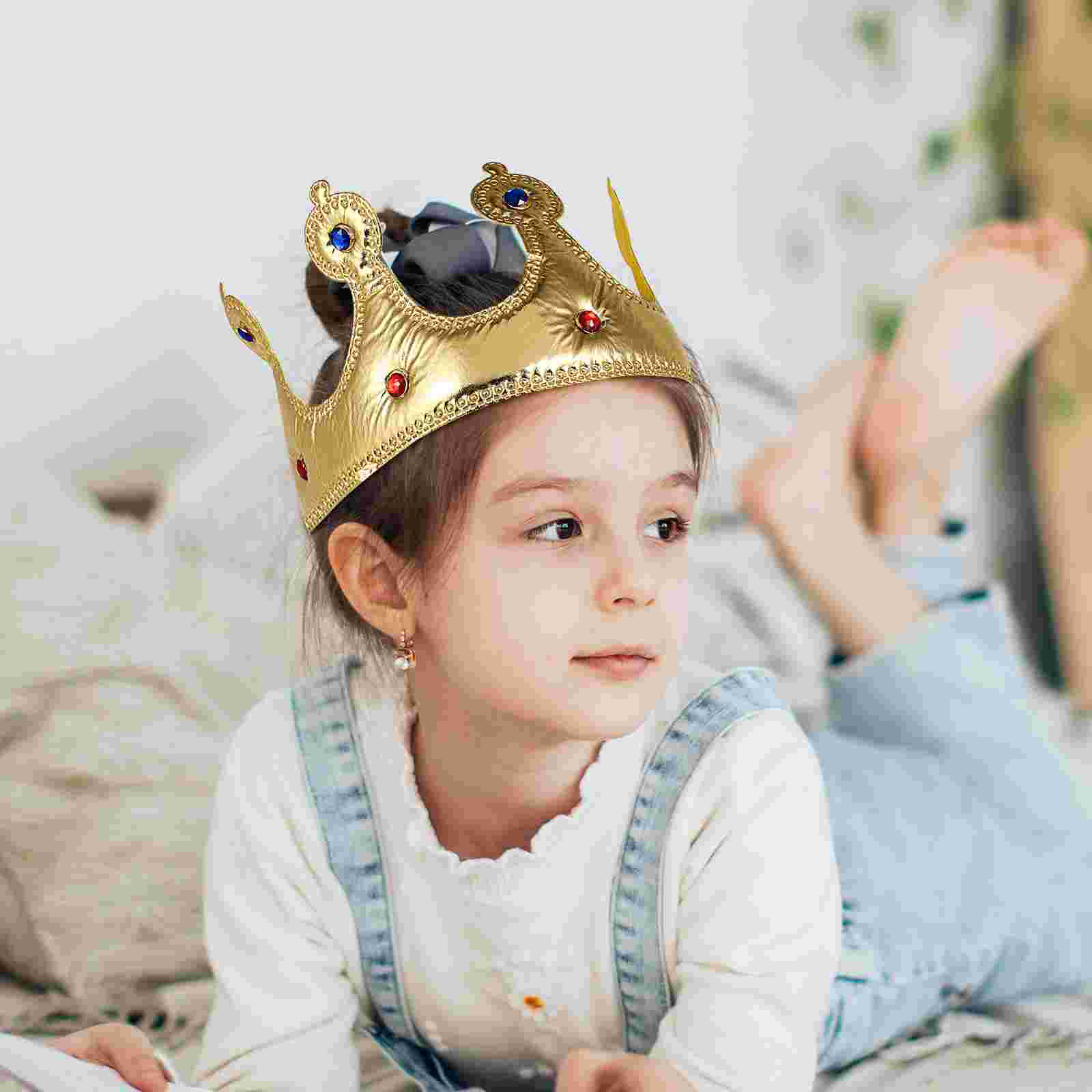 Birthday Crown Hats Kids and Adult Party Hats Party Decorations Crown Supplies (Silver)