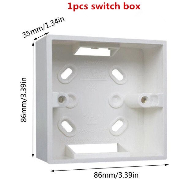 Xiaomi-Interruptor de pared inteligente Aqara D1 Zigbee, interruptor de luz con tecla de Control remoto inalámbrico, cable de fuego neutro, botón Triple para casa inteligente: 1pcs Switch Box