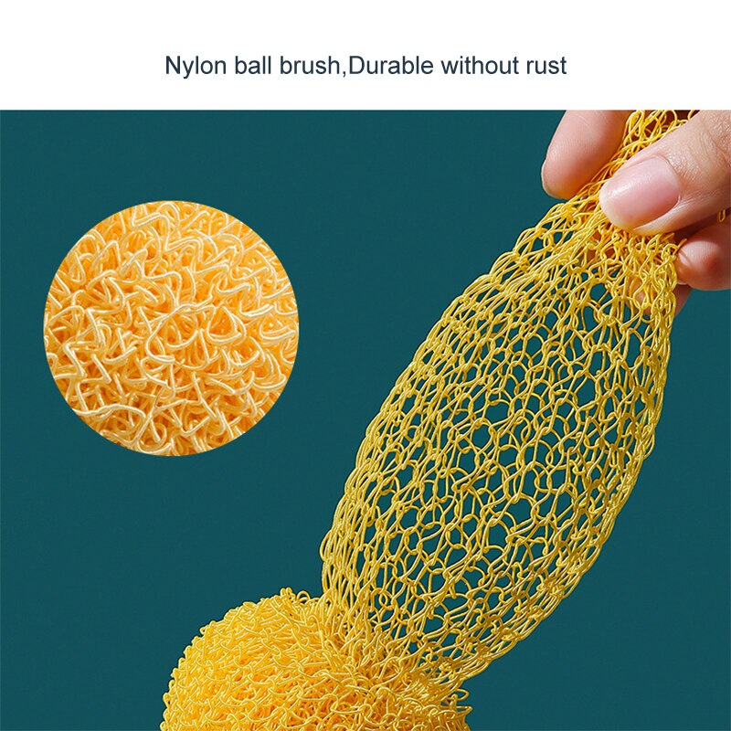 Nano piłka stalowa szczotka druciana piłka sprzątanie kuchni zmywanie naczyń wełna stalowa podkładka robić czyszczenia kolorowy uchwyt robić szorowania