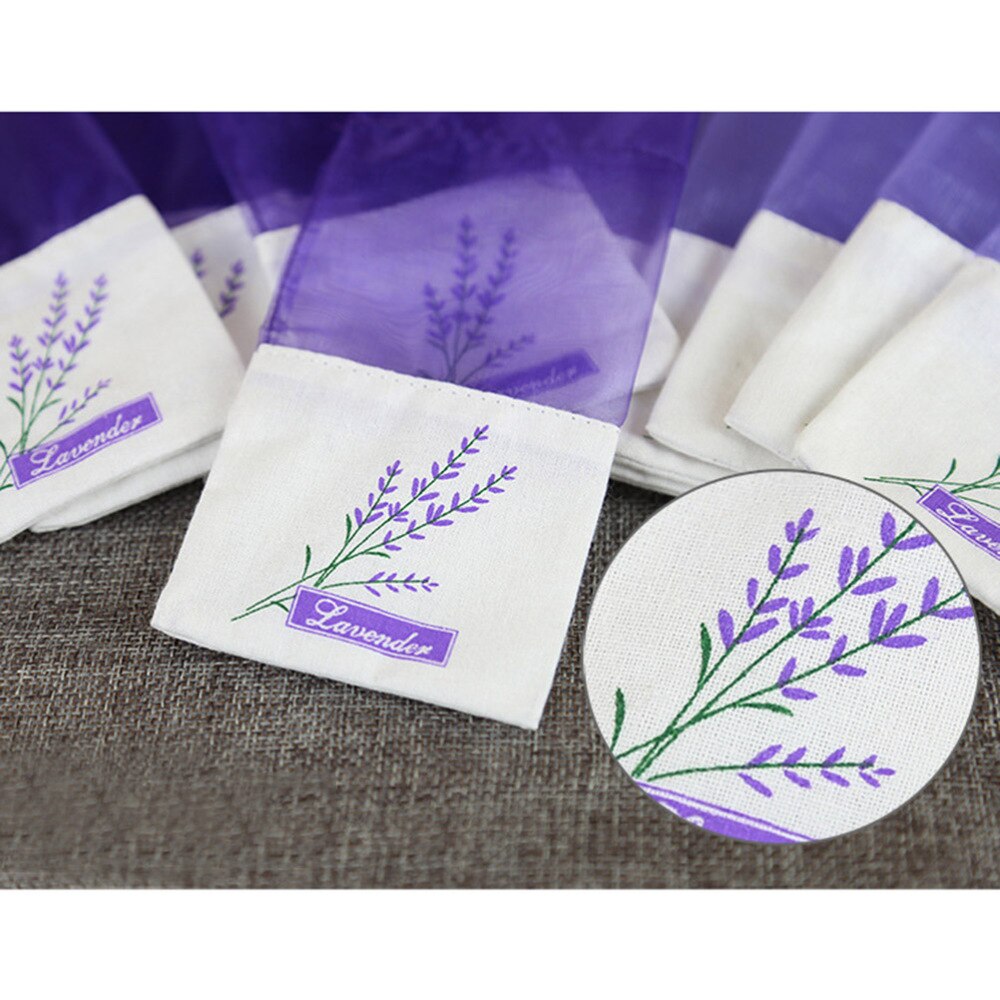 6 stuks zakjes draagbare bloemenprint geurzakjes voor het bewaren van gedroogde bloemenzaden