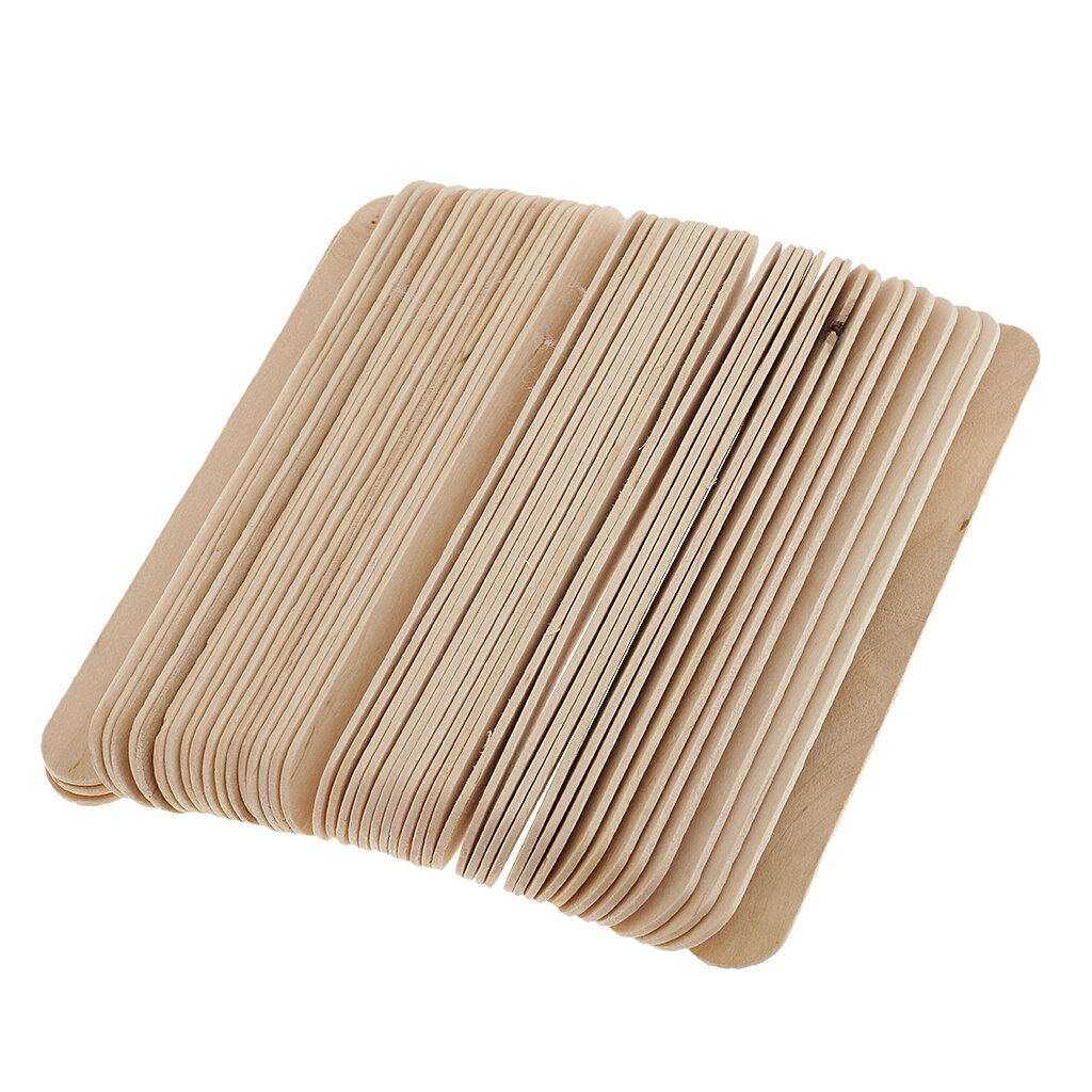 Spatules jetables en bois pour épilation à la cire, 50 pièces, bâtonnets pour enlever les poils du corps, applicateur abaisse la langue