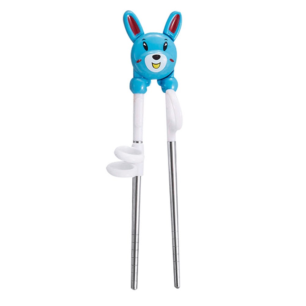 Palillos chinos de dibujos animados para niños y adultos, palillos de aprendizaje para principiantes, mano izquierda/derecha, para aprendices, 1 par: B