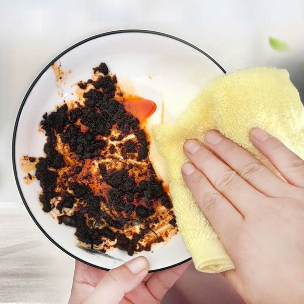 Kitchen Oil Dirt Remover Water Absorption Dish Plate Washing Rag Cleaning Cloth