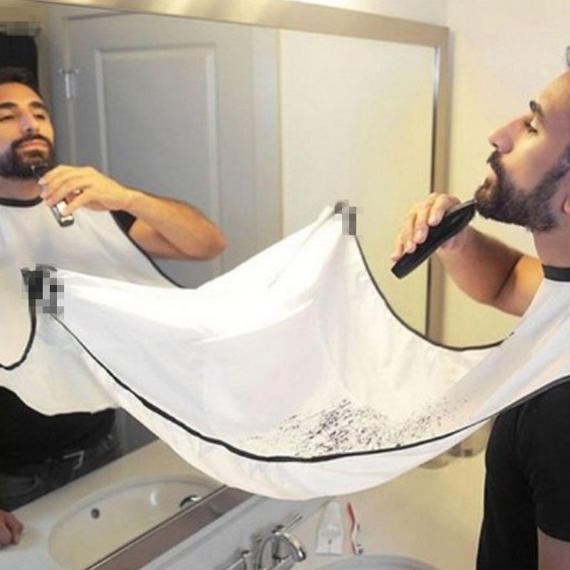 Cortadora de pelo de 0mm, cortadora de pelo con huecos, maquinilla de afeitar, barbero, máquina de corte, afeitadora inalámbrica recargable para hombres: Gold add beard bib